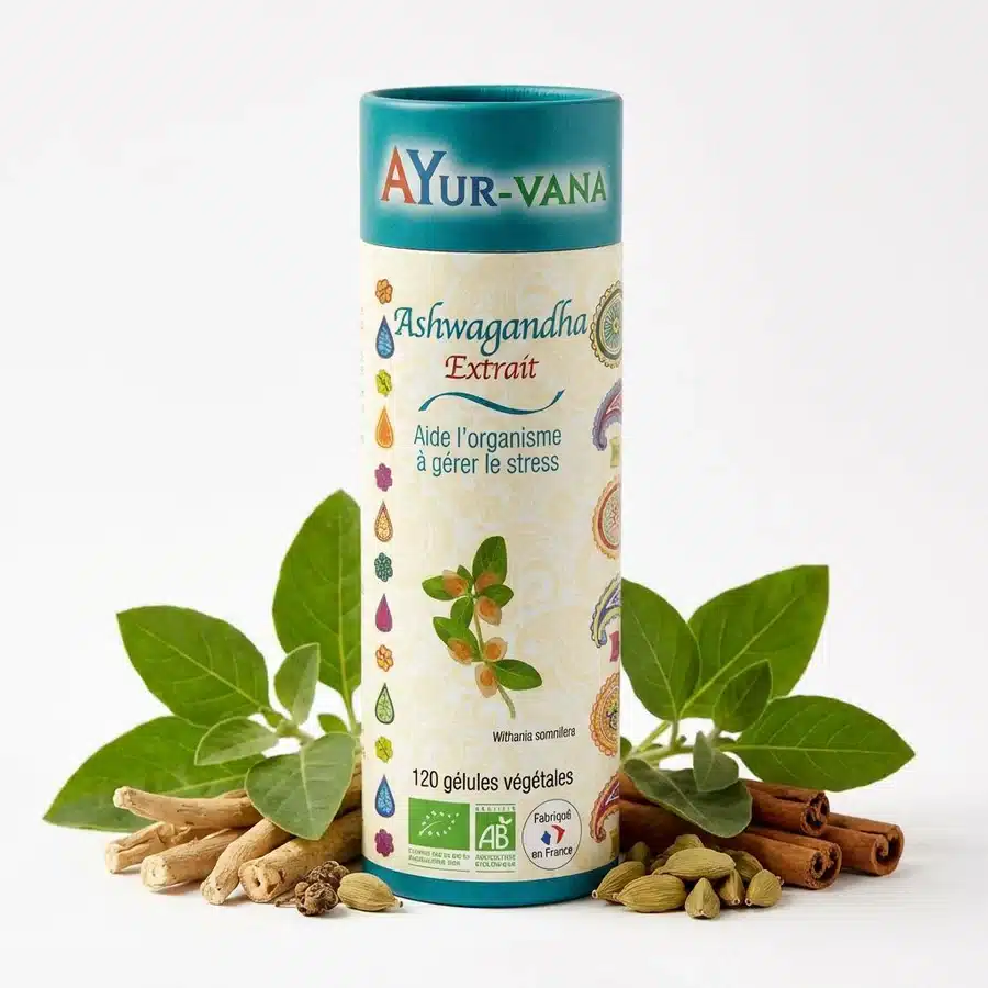 ashwagandha-bio-120-gelules-revitalisante-anti-stress-ayur-v-ingredients Remède à base de plantes 